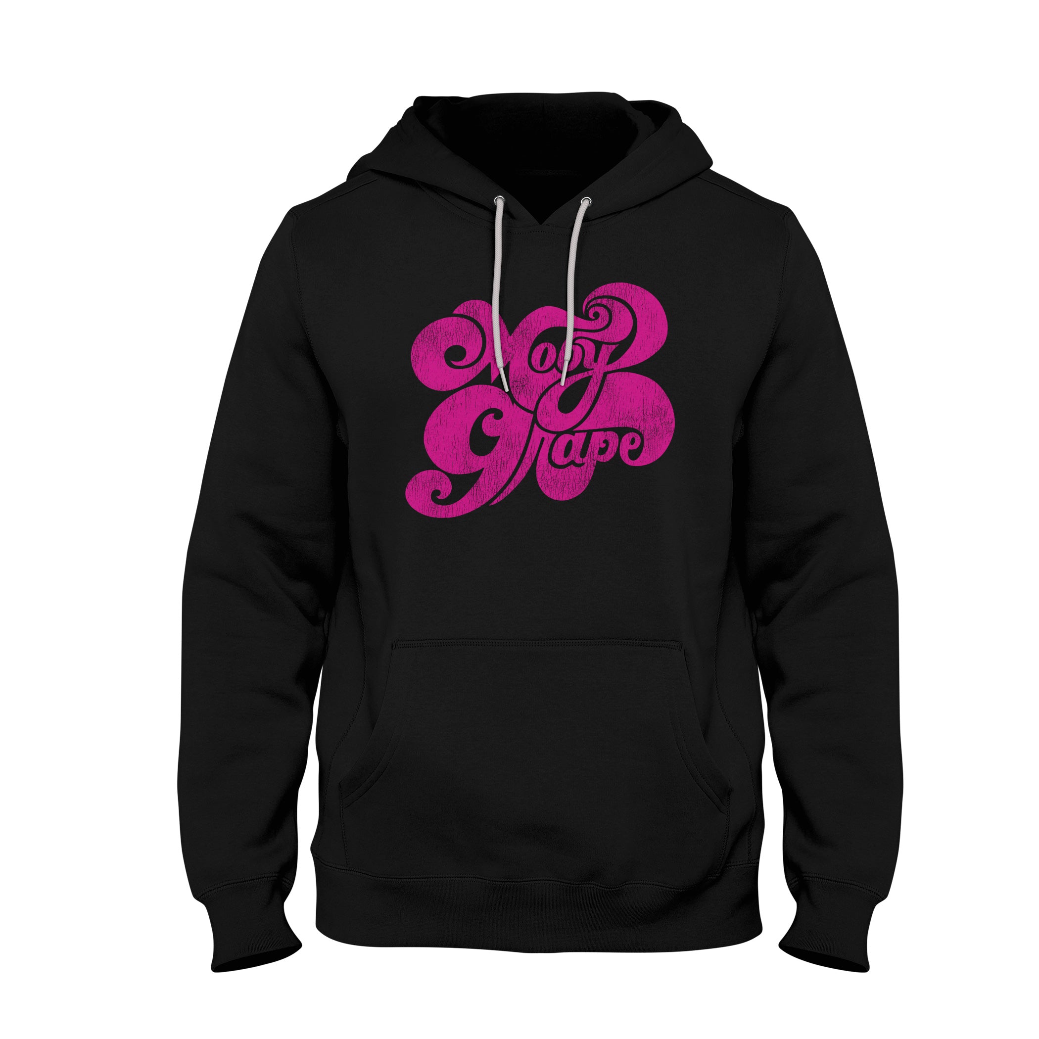 Moby Grape Distressed Logo on Black Hoodie – Moby Grape Store